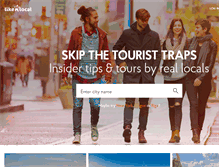 Tablet Screenshot of likealocalguide.com